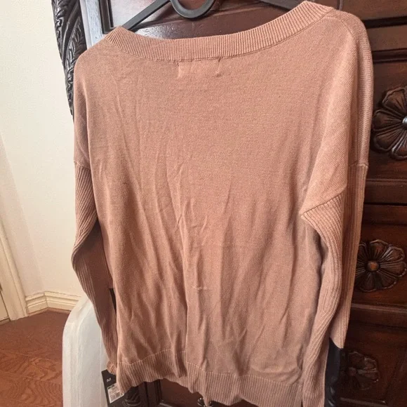 Mossimo Supply Co. Brown V-Neck Sweater - Picture 3 of 8
